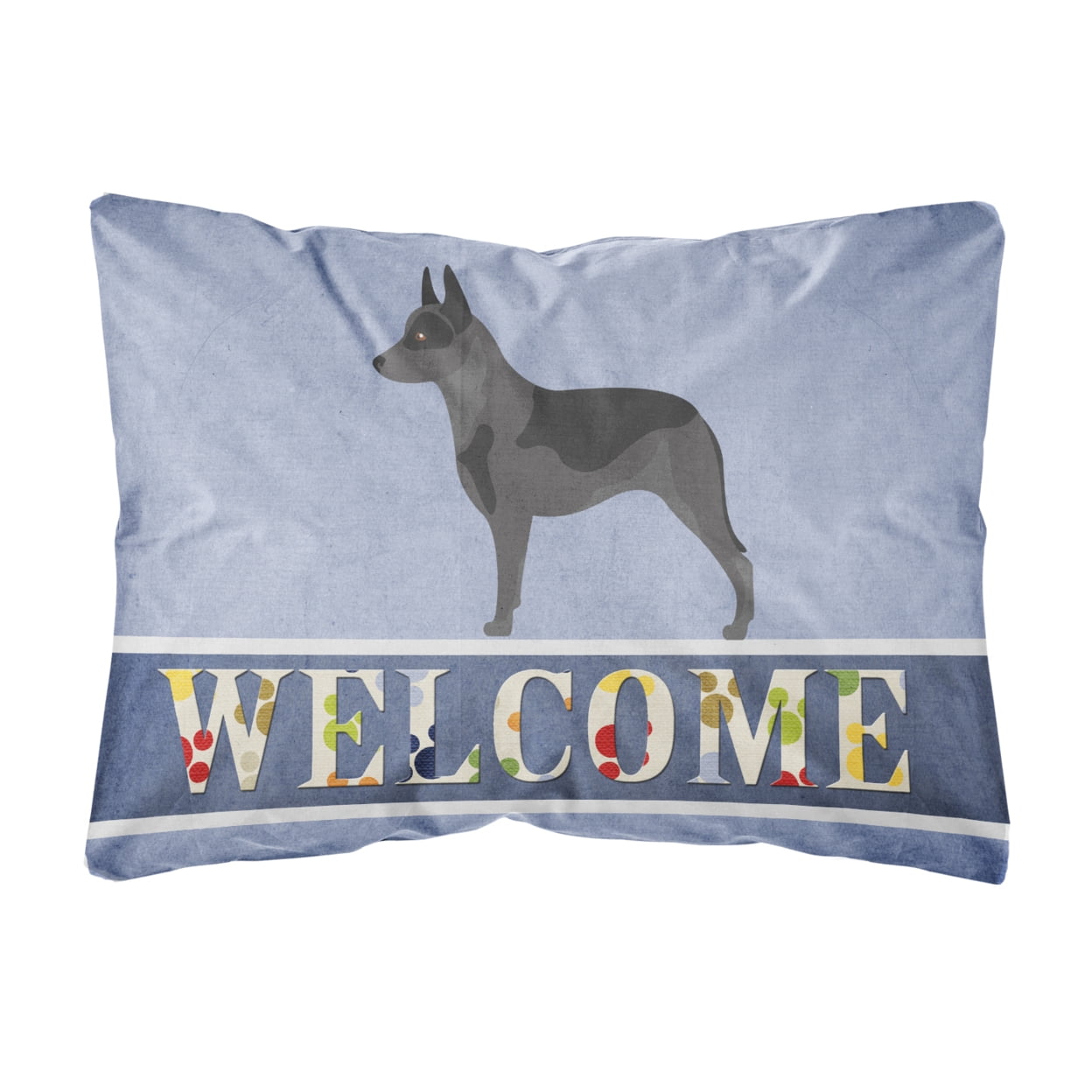 Australian Cattle Dog Welcome Canvas Fabric Decorative Pillow