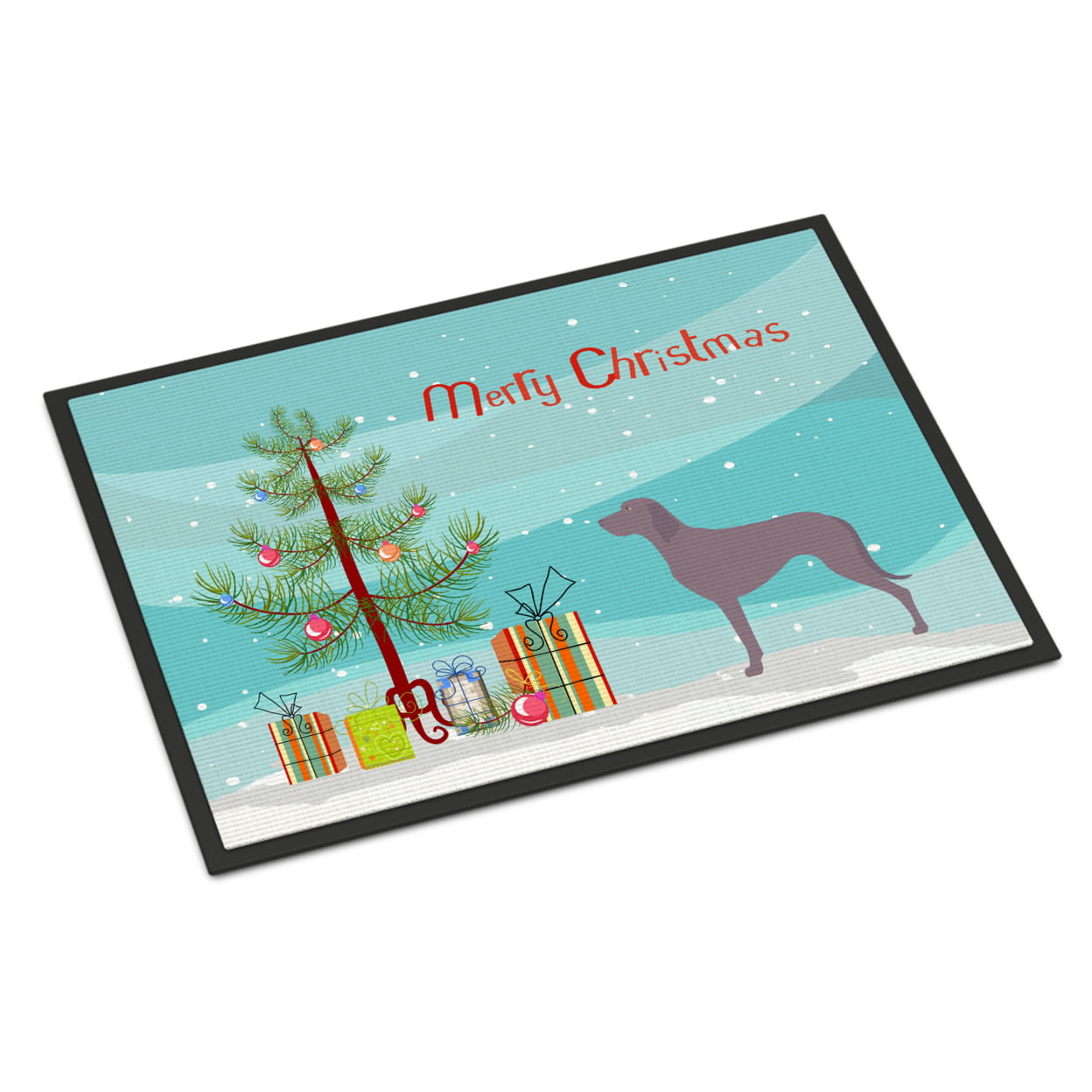 Weimaraner Christmas Indoor or Outdoor Mat - 24 x 36 in.