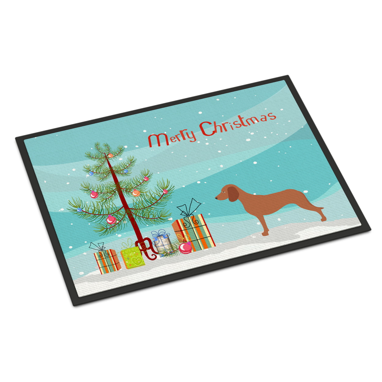 Picture of Carolines Treasures BB8447JMAT Bavarian Mountian Hound Christmas Indoor or Outdoor Mat, 24 x 36 in.