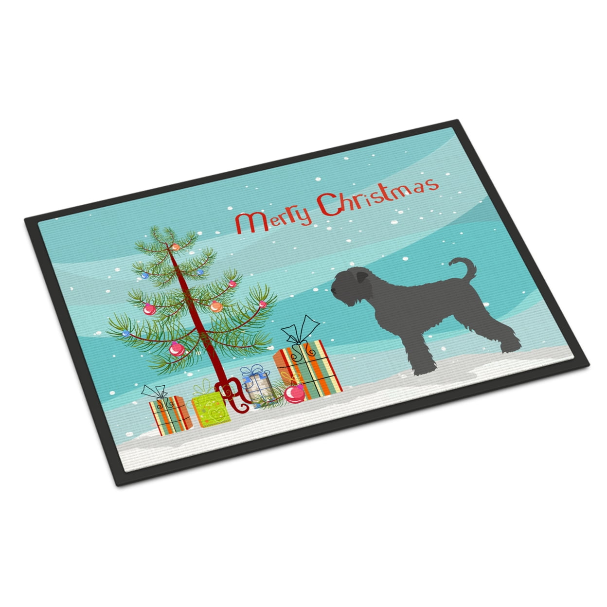 Picture of Carolines Treasures BB8455JMAT Black Russian Terrier Christmas Indoor or Outdoor Mat, 24 x 36 in.