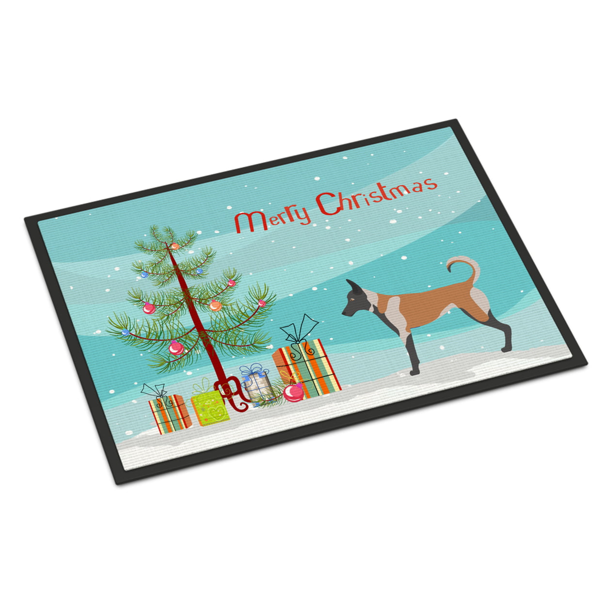 Malinois Christmas Indoor or Outdoor Mat - 24 x 36 in.