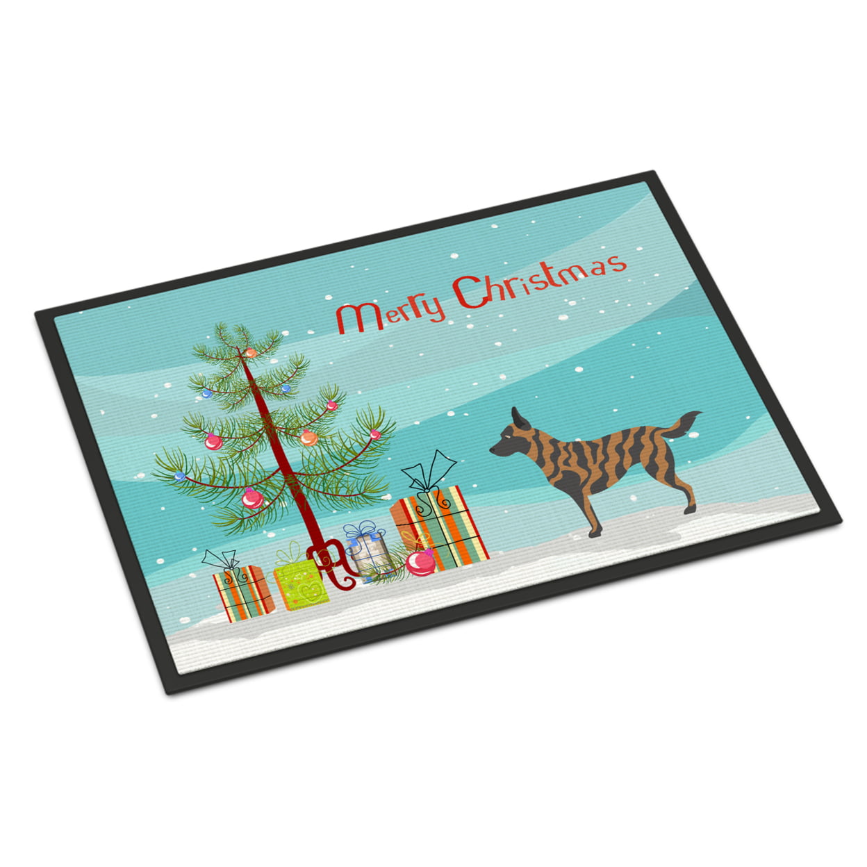 Dutch Shepherd Christmas Indoor or Outdoor Mat - 24 x 36 in.