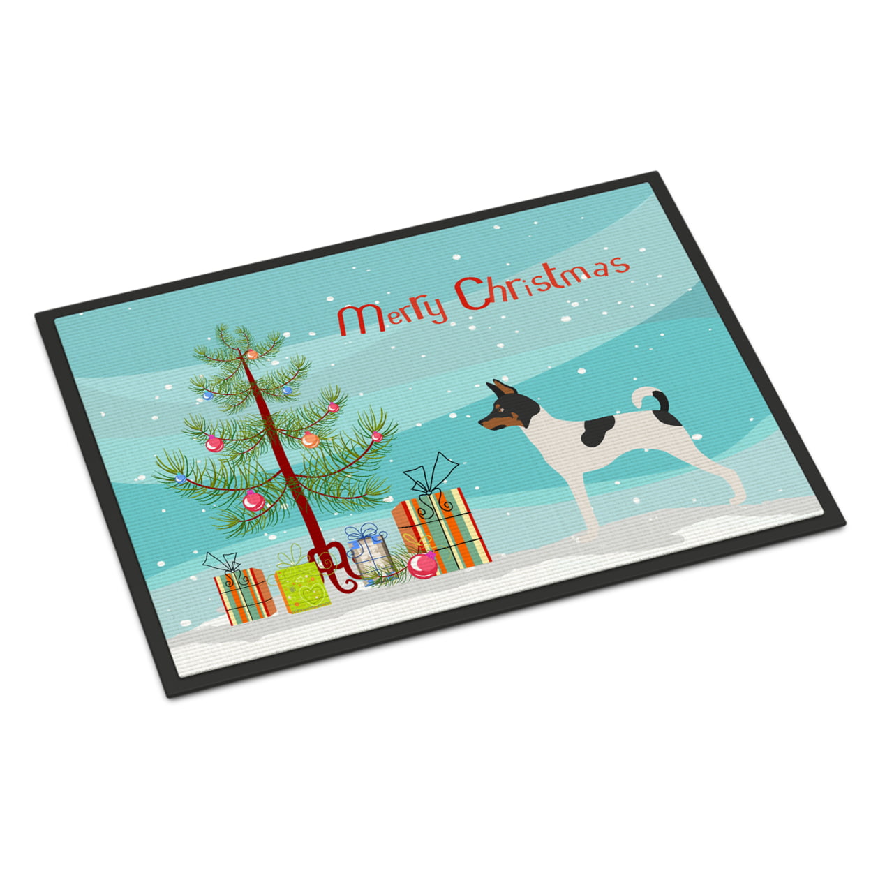 Picture of Carolines Treasures BB8468JMAT American Toy Fox Terrier Christmas Indoor or Outdoor Mat, 24 x 36 in.