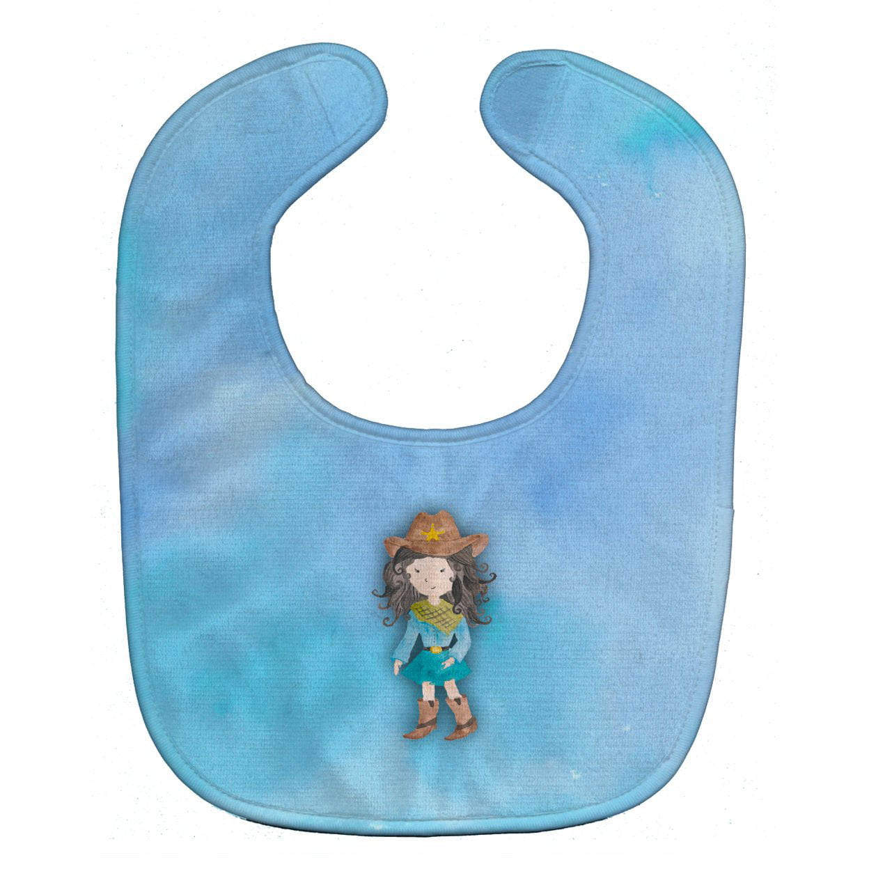 Cowgirl Watercolor Baby Bib