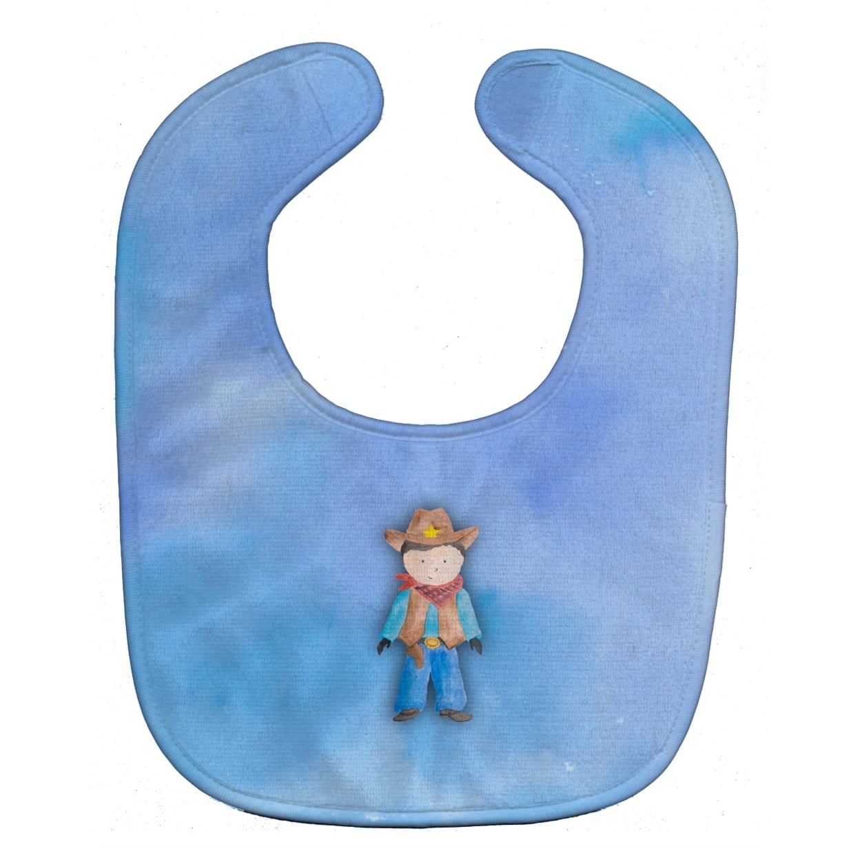 Cowboy Watercolor Baby Bib