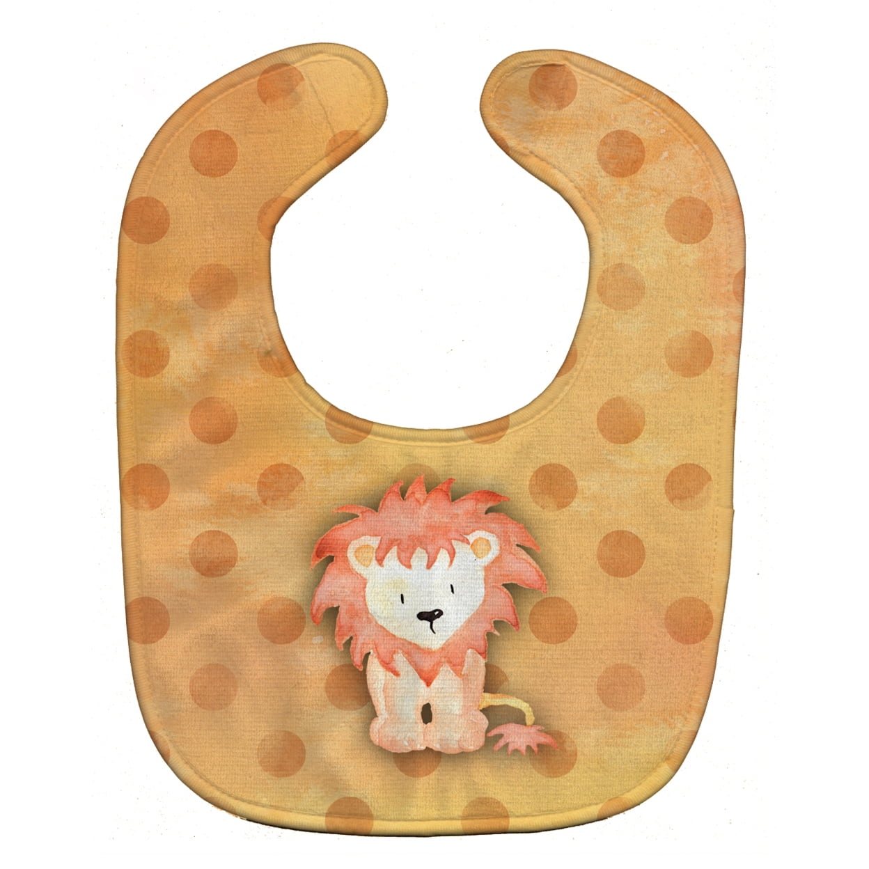 Polkadot Lion Watercolor Baby Bib