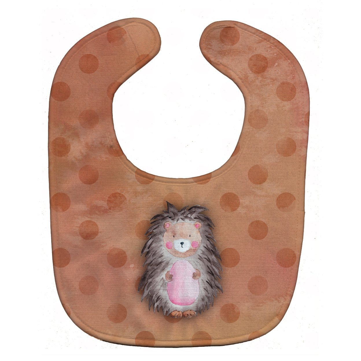 Polkadot Hedgehog Watercolor Baby Bib