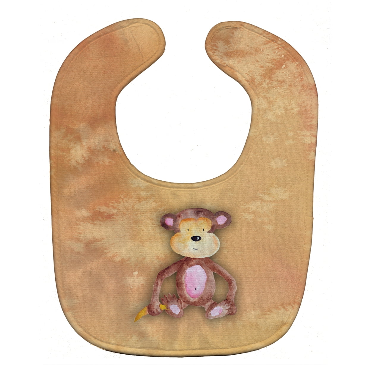 BB7380BIB Monkey Watercolor Baby Bib