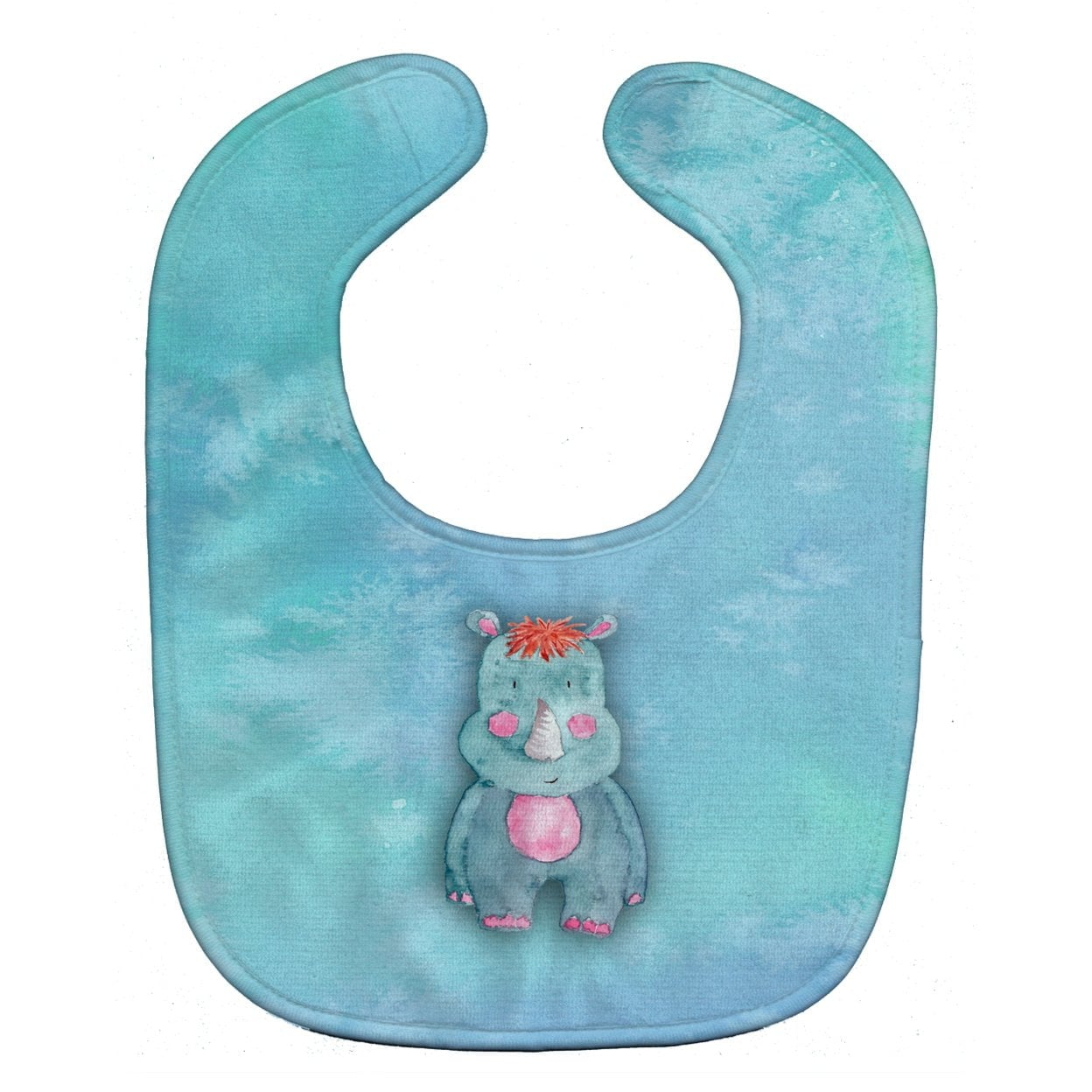 Rhinoceros Watercolor Baby Bib