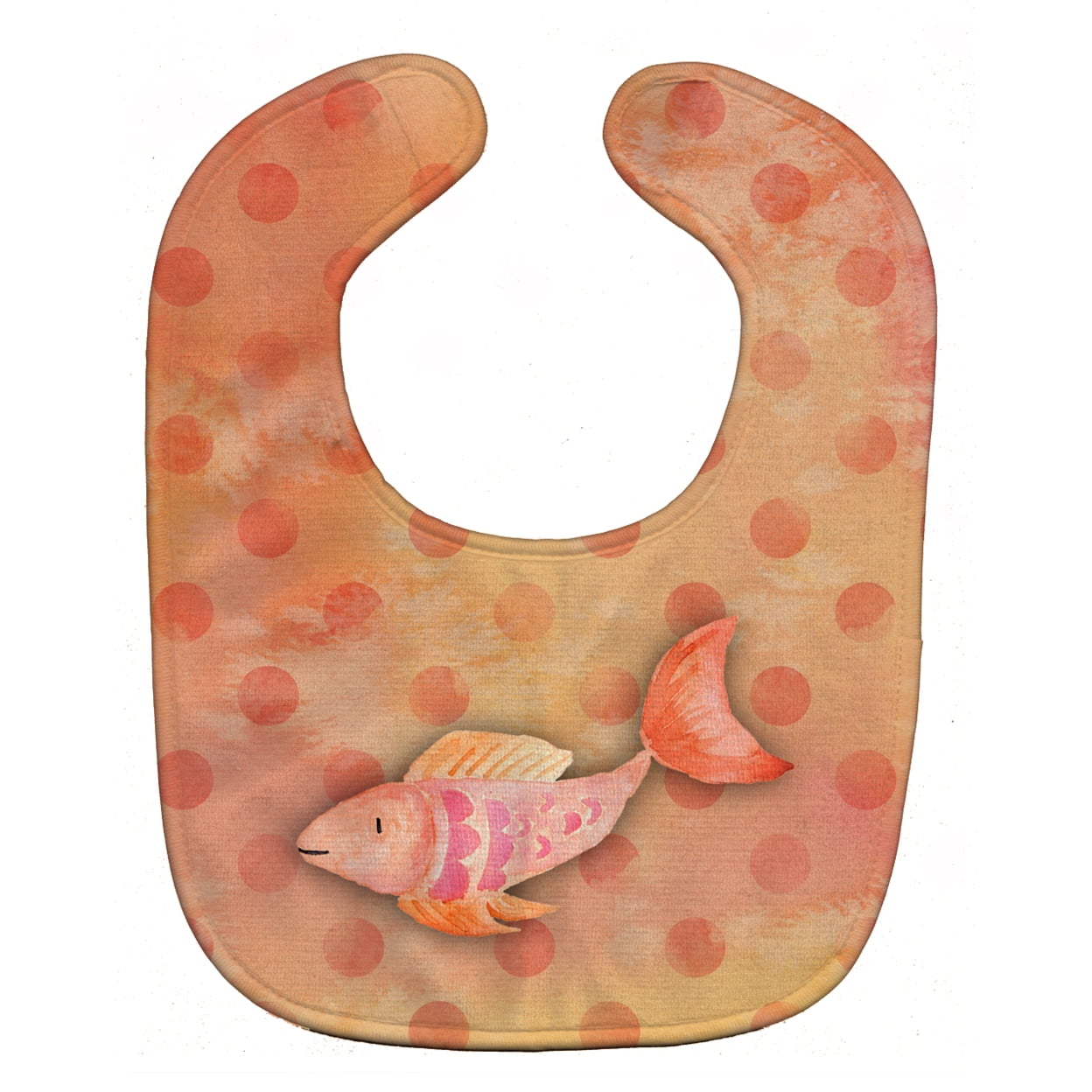 Orange Fish Watercolor Baby Bib