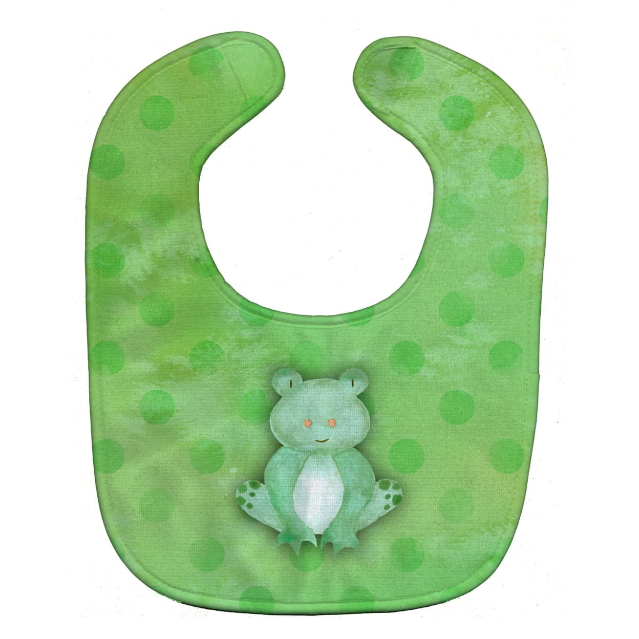 Polkadot Frog Watercolor Baby Bib