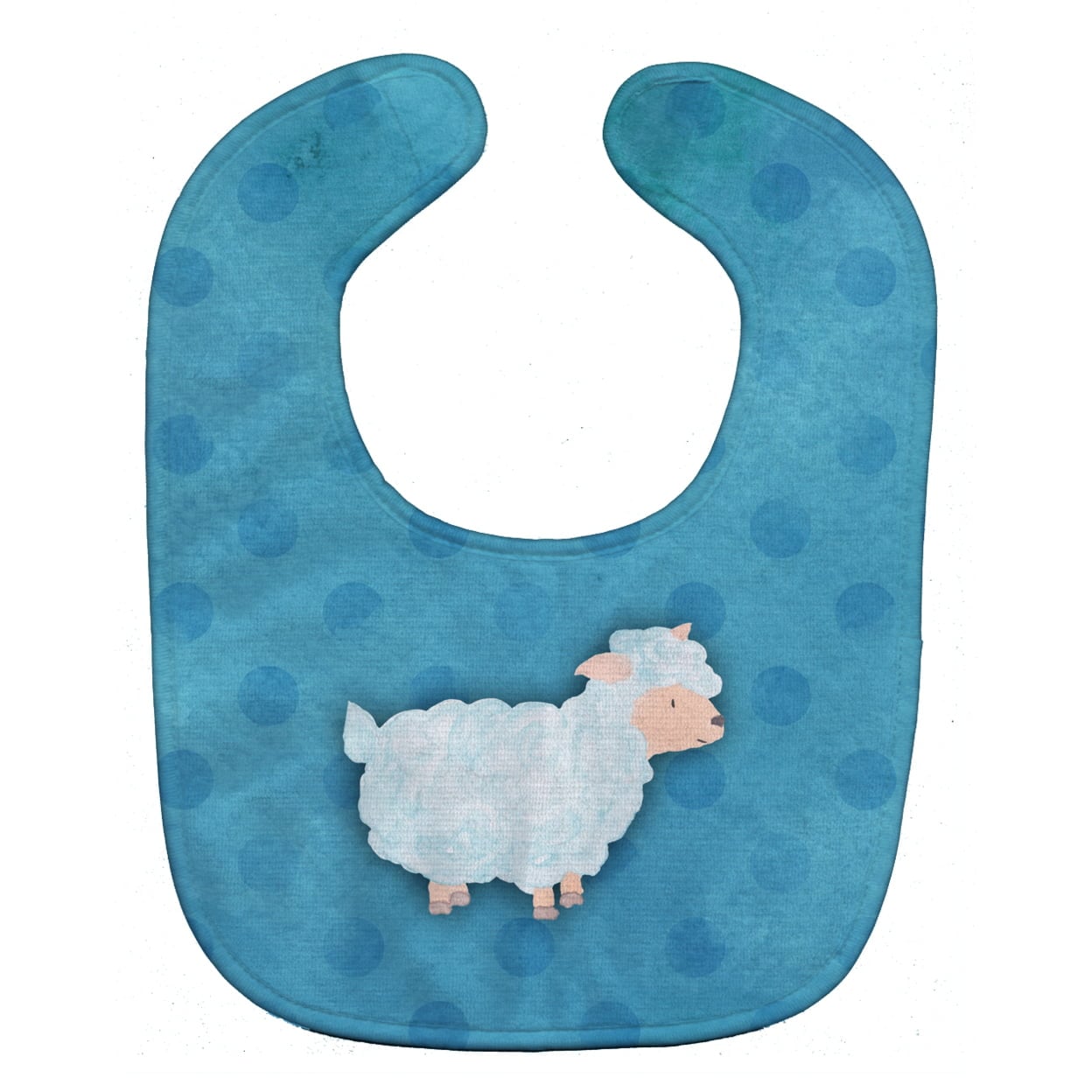 Polkadot Sheep Lamb Watercolor Baby Bib