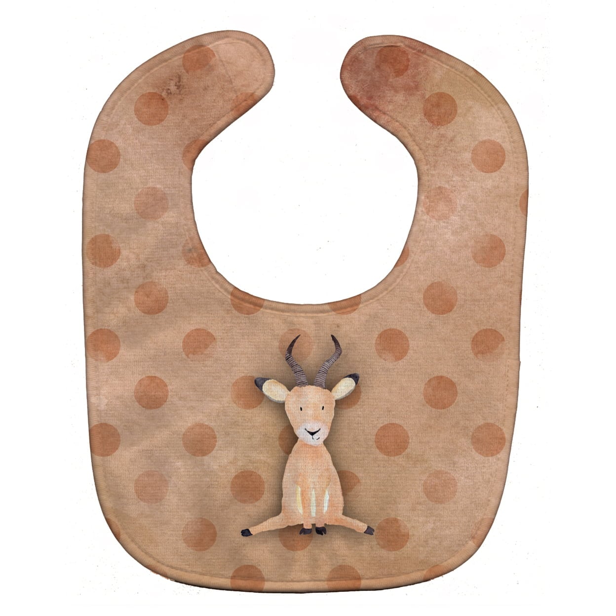 Polkadot Antelope Watercolor Baby Bib
