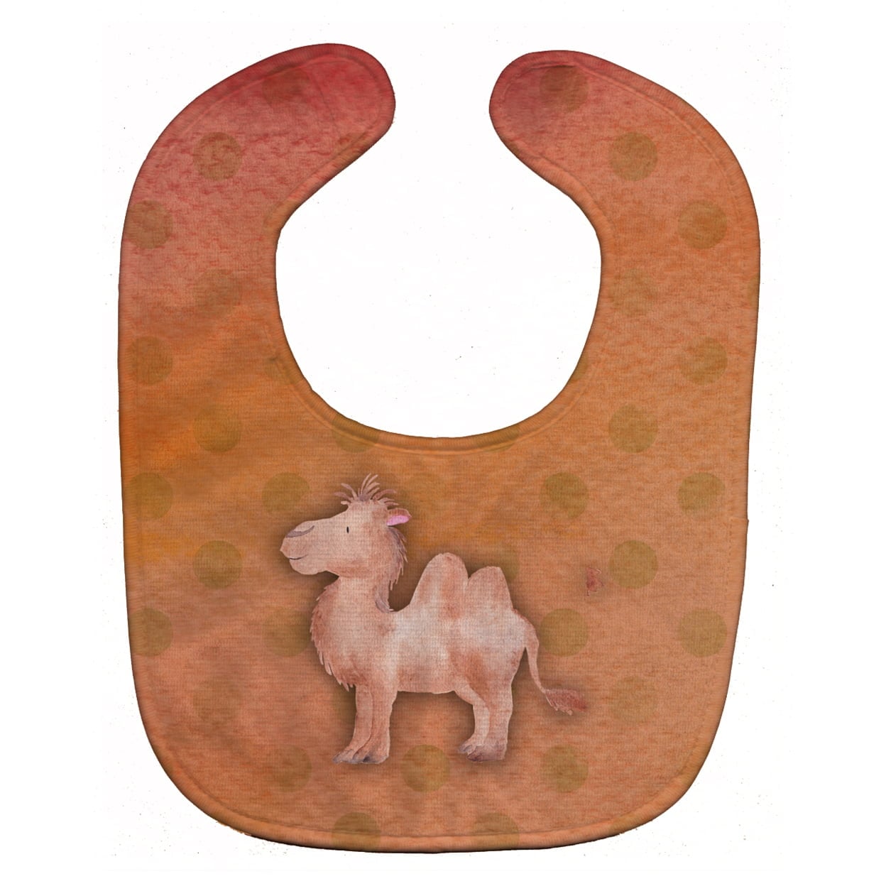 Polkadot Camel Watercolor Baby Bib