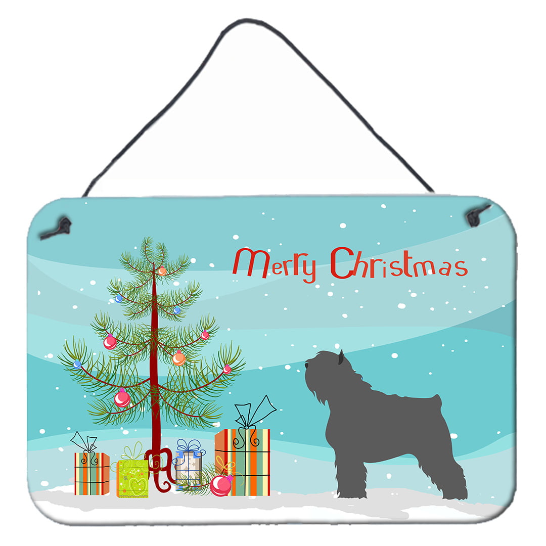 Picture of Carolines Treasures BB8464DS812 Bouvier des Flandres Christmas Wall or Door Hanging Prints