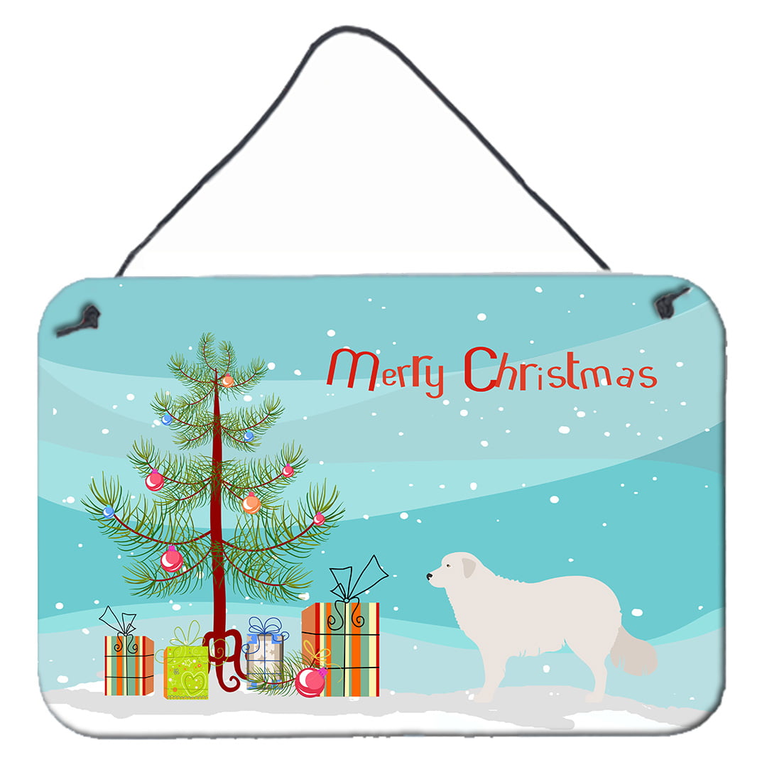 Kuvasz Christmas Wall or Door Hanging Prints - Multicolor