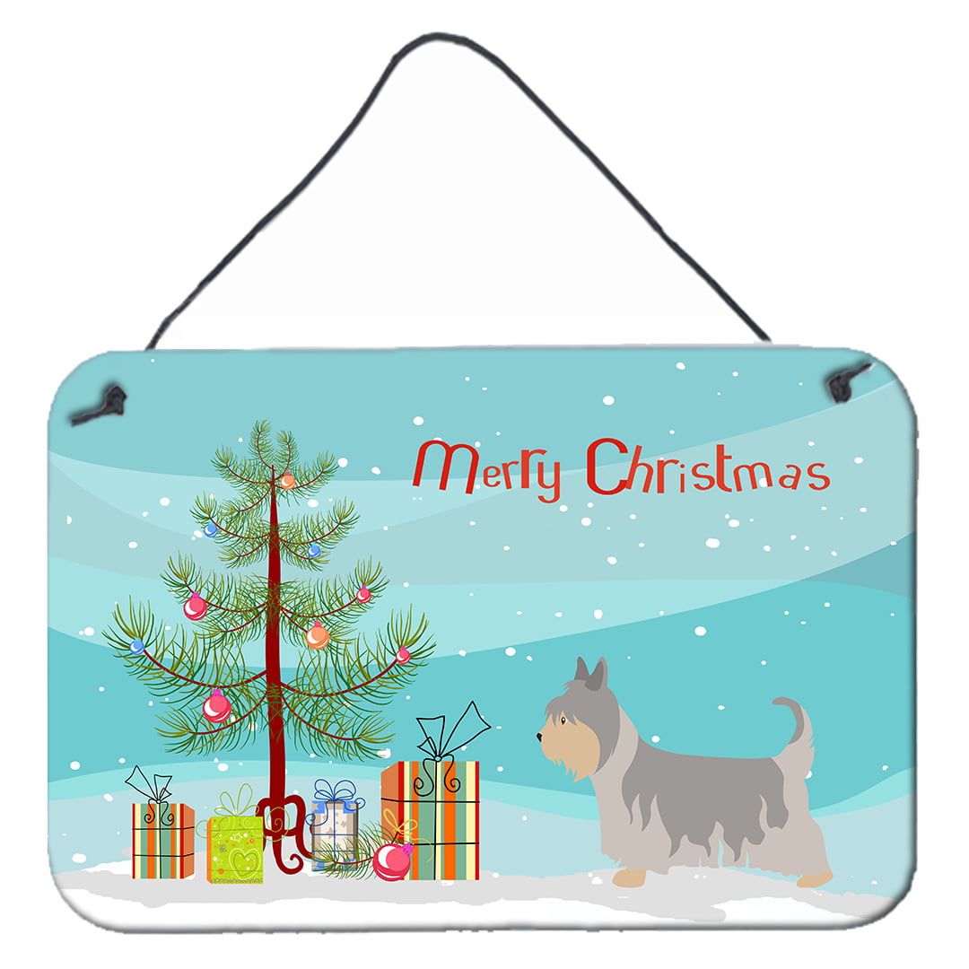 Australian Silky Terrier Christmas Wall or Door Hanging Prints - Multicolor