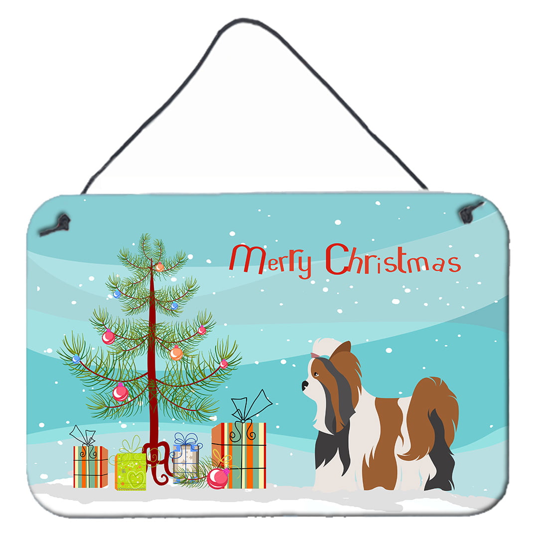 Biewer Terrier Christmas Wall or Door Hanging Prints