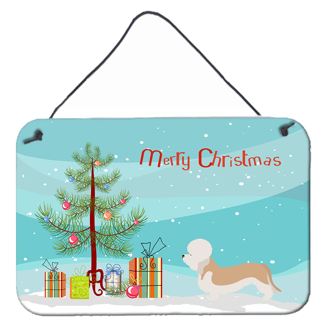 Dandie Dinmont Terrier Christmas Wall or Door Hanging Prints - Multicolor