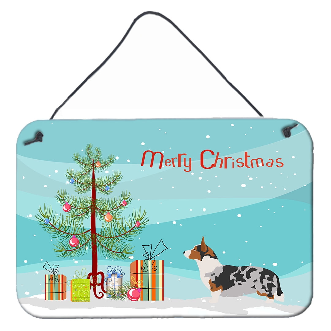 Picture of Carolines Treasures BB8475DS812 Welsh Corgi Cardigan Christmas Wall or Door Hanging Prints
