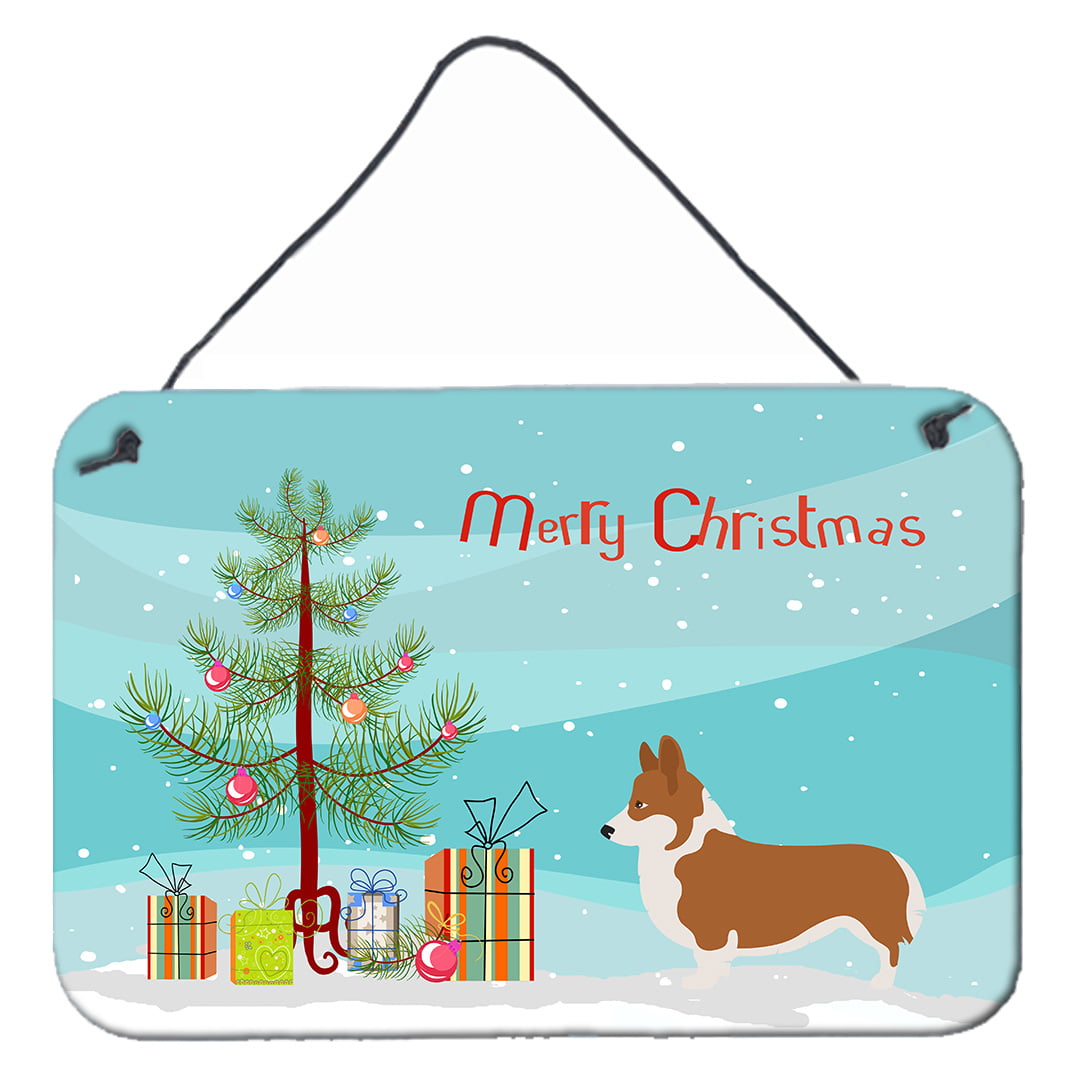 Picture of Carolines Treasures BB8482DS812 Pembroke Welsh Corgi Christmas Wall or Door Hanging Prints