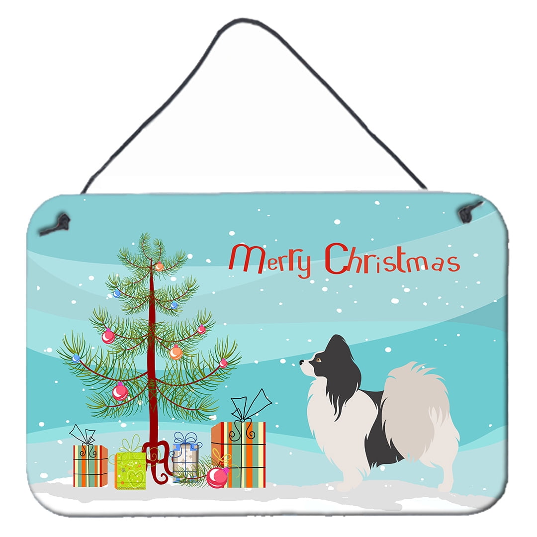 Papillon Christmas Wall or Door Hanging Prints - Multicolor