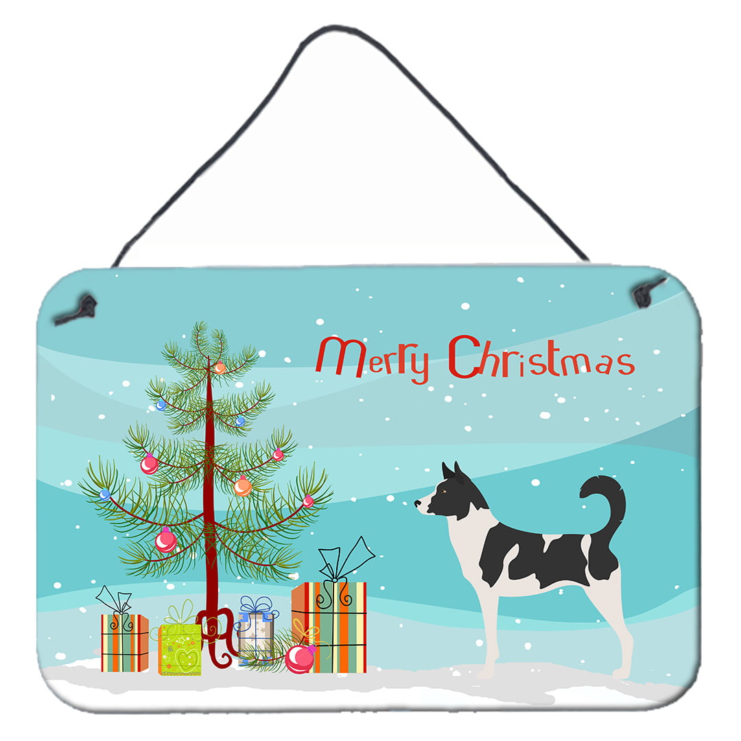 Canaan Dog Christmas Wall or Door Hanging Prints - Multicolor