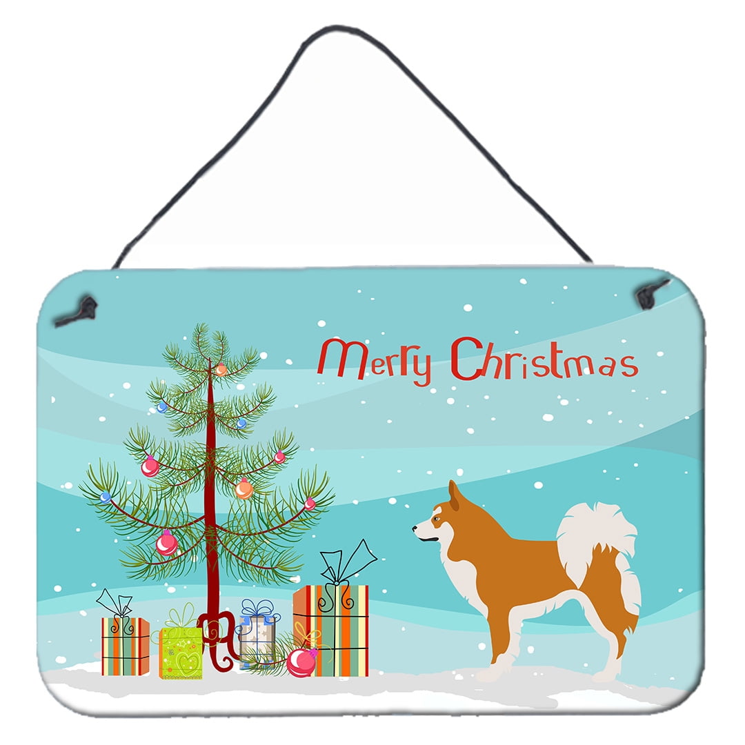 Icelandic Sheepdog Christmas Wall or Door Hanging Prints