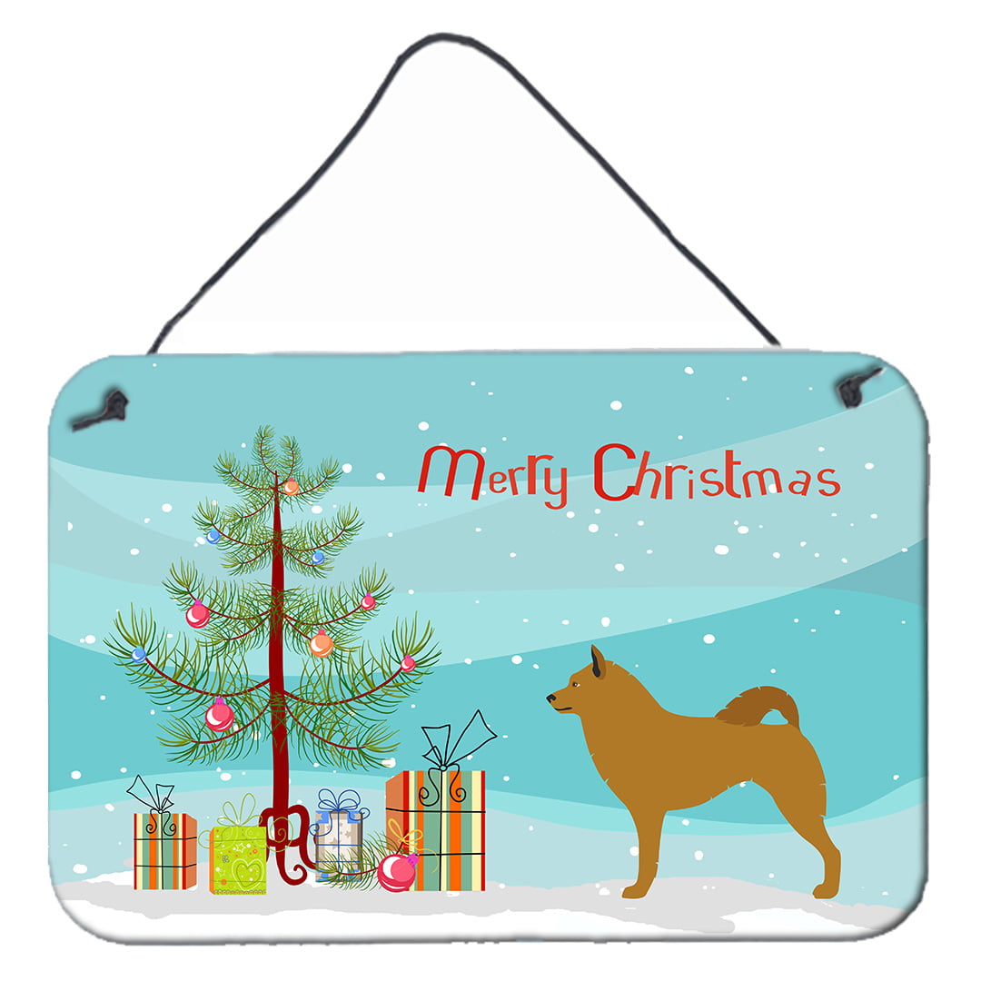 Picture of Carolines Treasures BB8505DS812 Finnish Spitz Christmas Wall or Door Hanging Prints