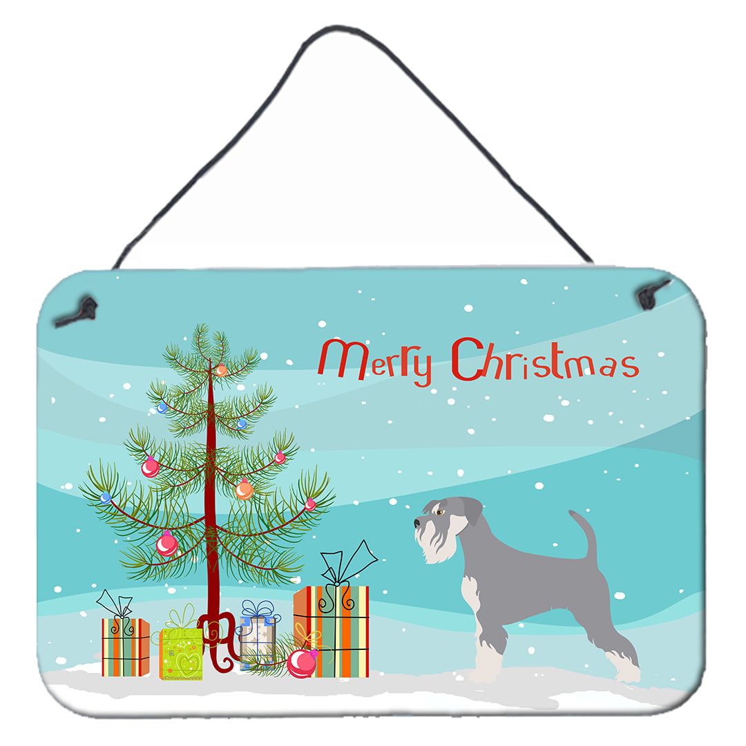 Schnauzer Christmas Wall or Door Hanging Prints