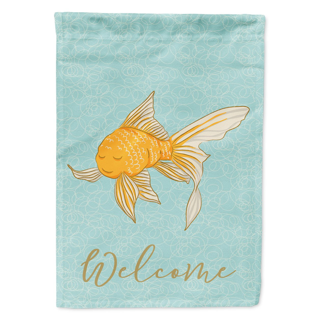 Gold Fish Welcome Garden Flag