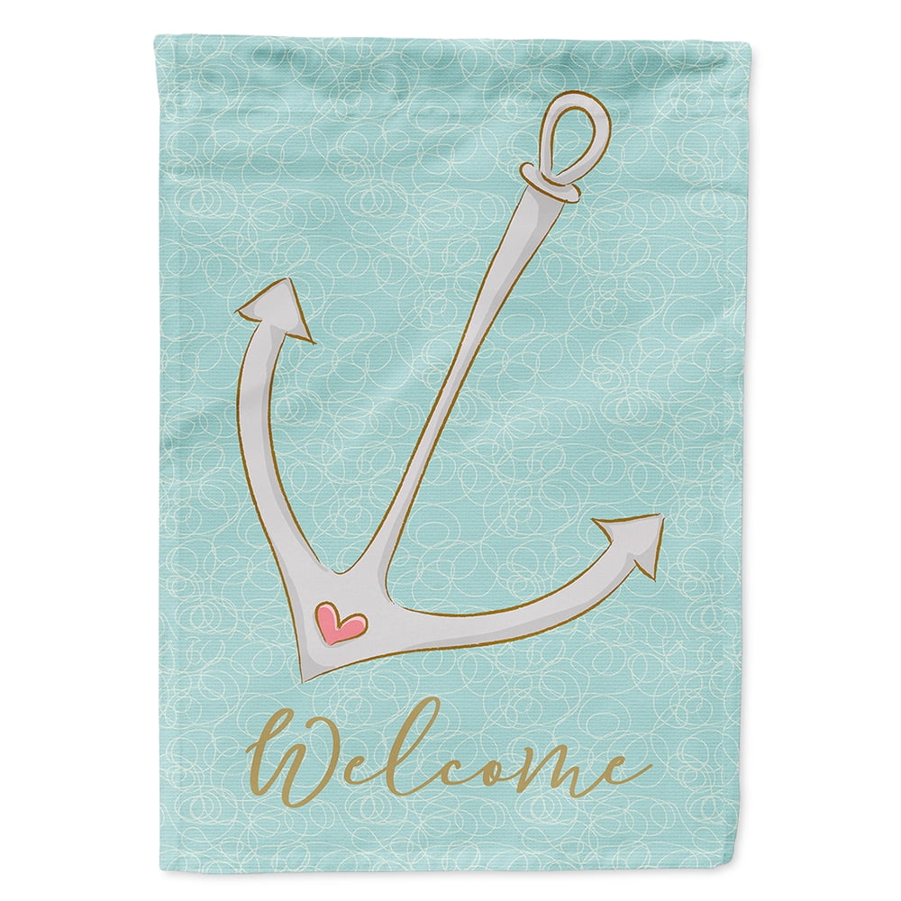 BB8566CHF Anchor Welcome Flag Canvas House Size