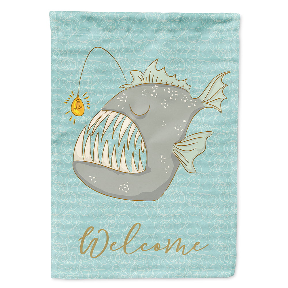 BB8567CHF Frog Fish Welcome Flag Canvas House Size