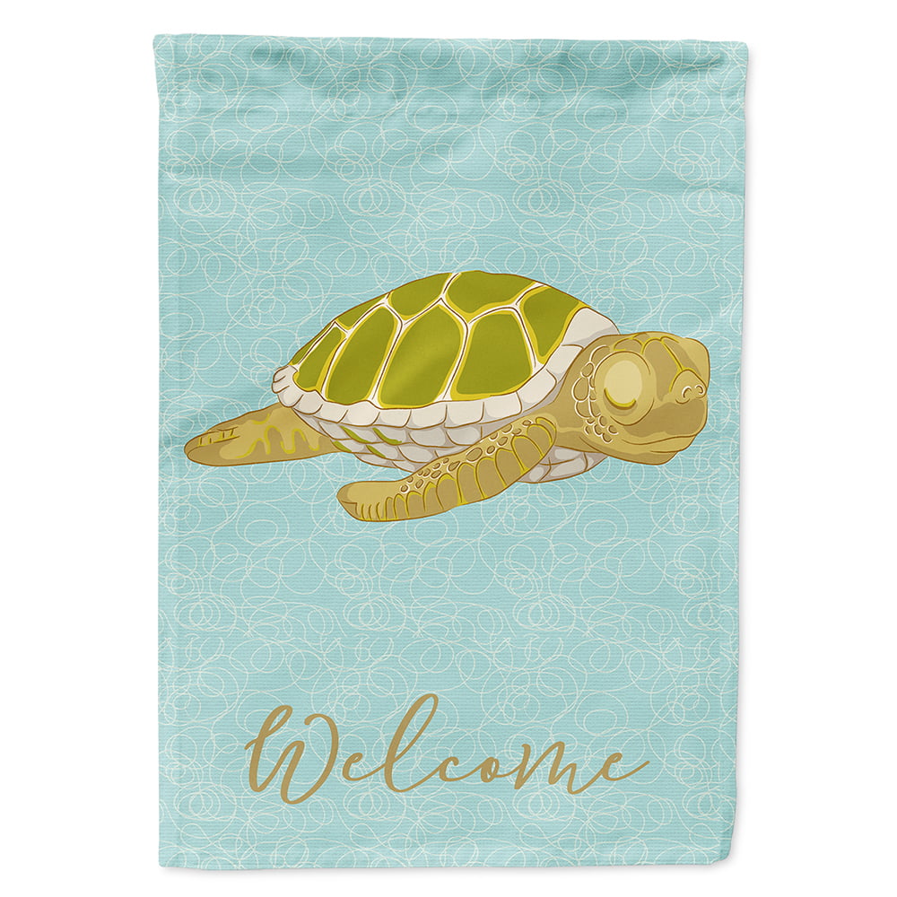 Sea Turtle Welcome Flag Canvas House Size