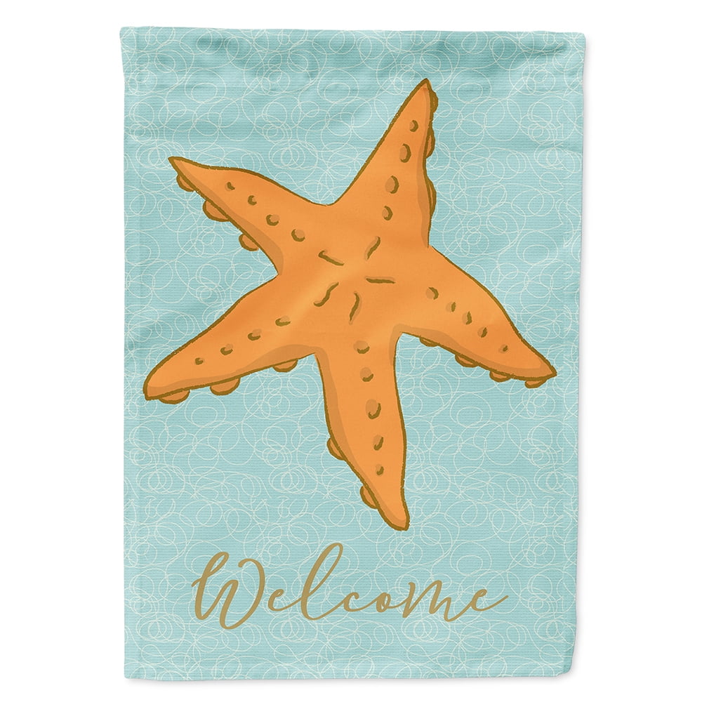 BB8572CHF Starfish Welcome Flag Canvas House Size