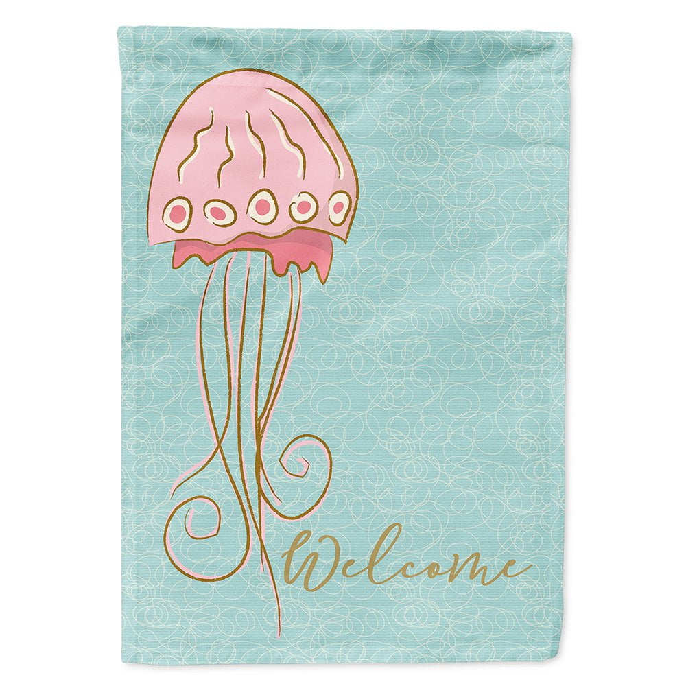 Jelly Fish Welcome Flag Canvas House Size