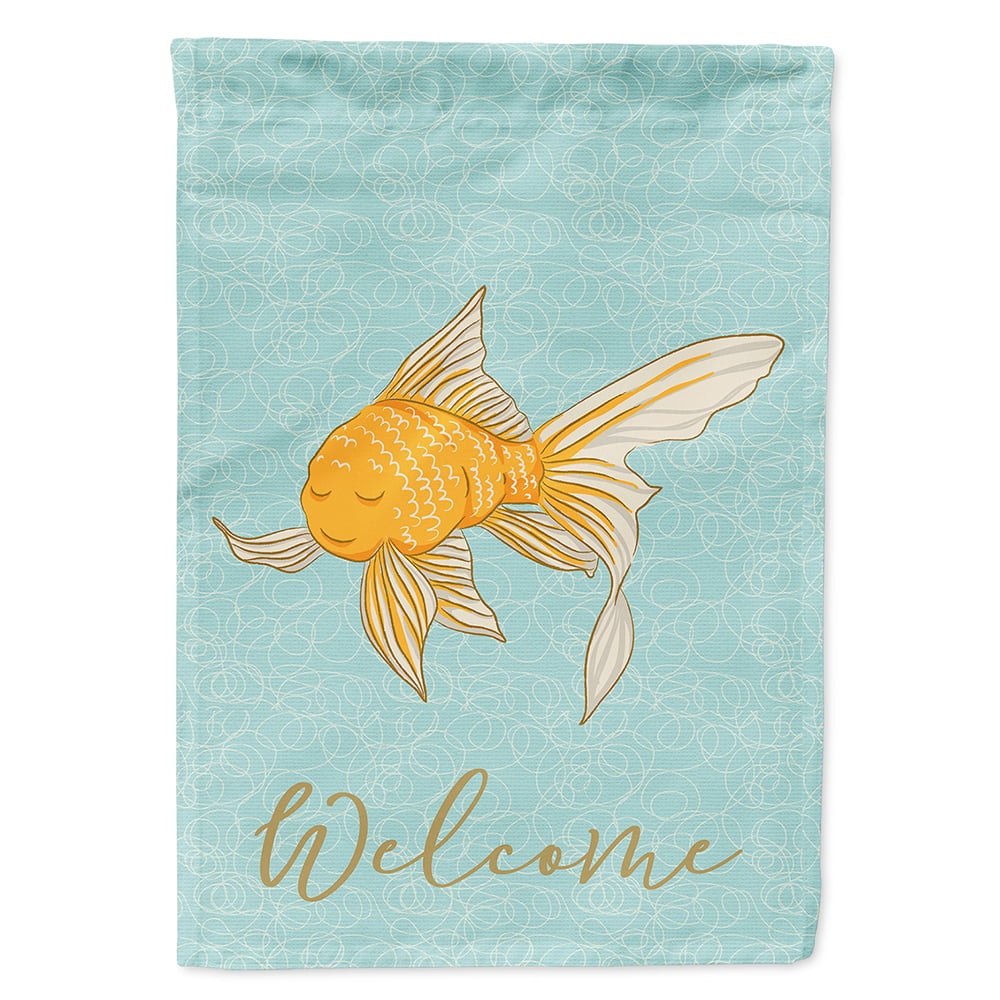 Gold Fish Welcome Flag Canvas House Size