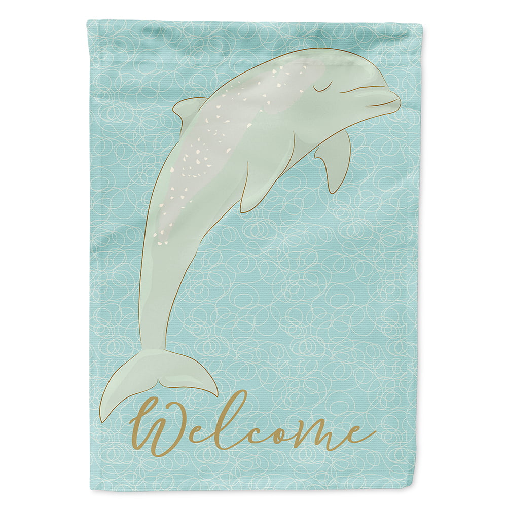 Dolphin Welcome Flag Canvas House Size