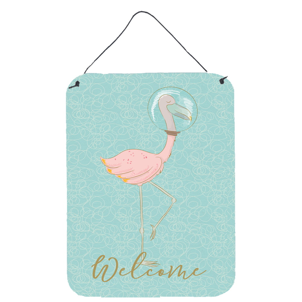 Flamingo Underwater Welcome Wall or Door Hanging Prints 8 x 12 in.