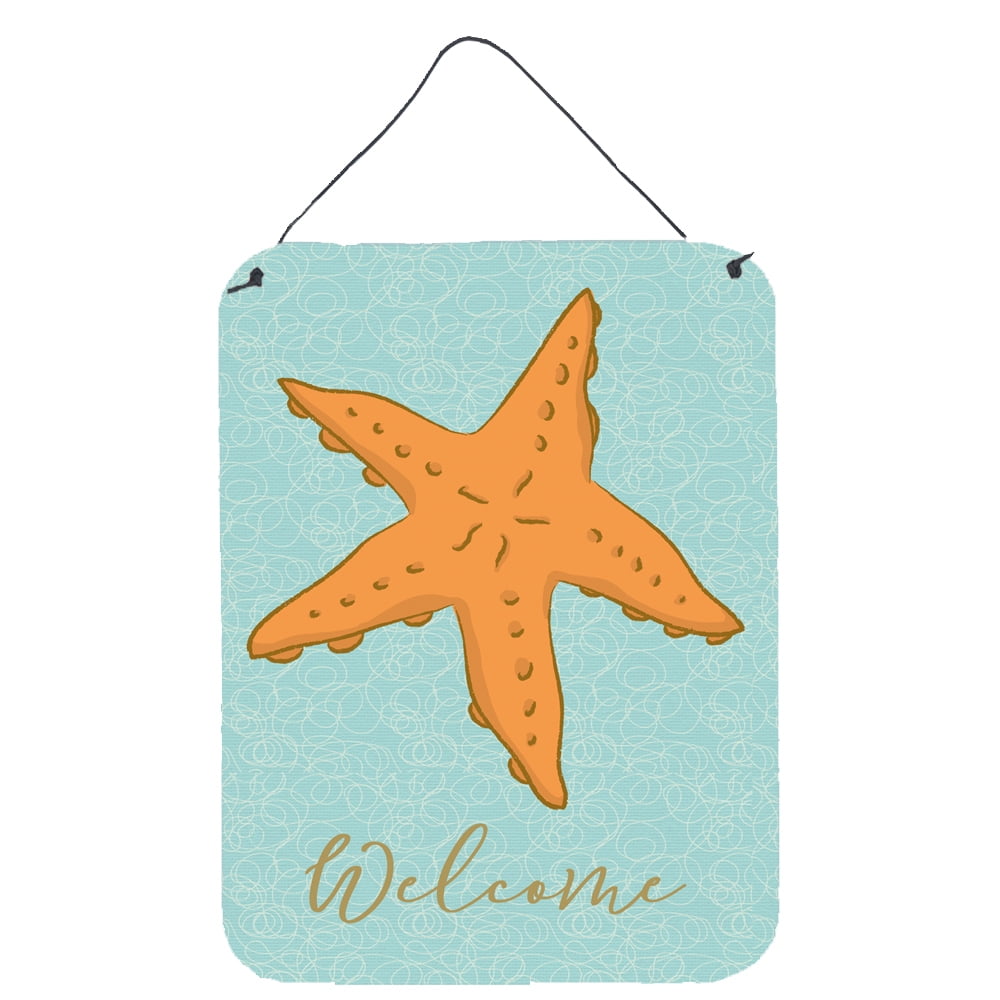 Starfish Welcome Wall or Door Hanging Prints 8 x 12 in.