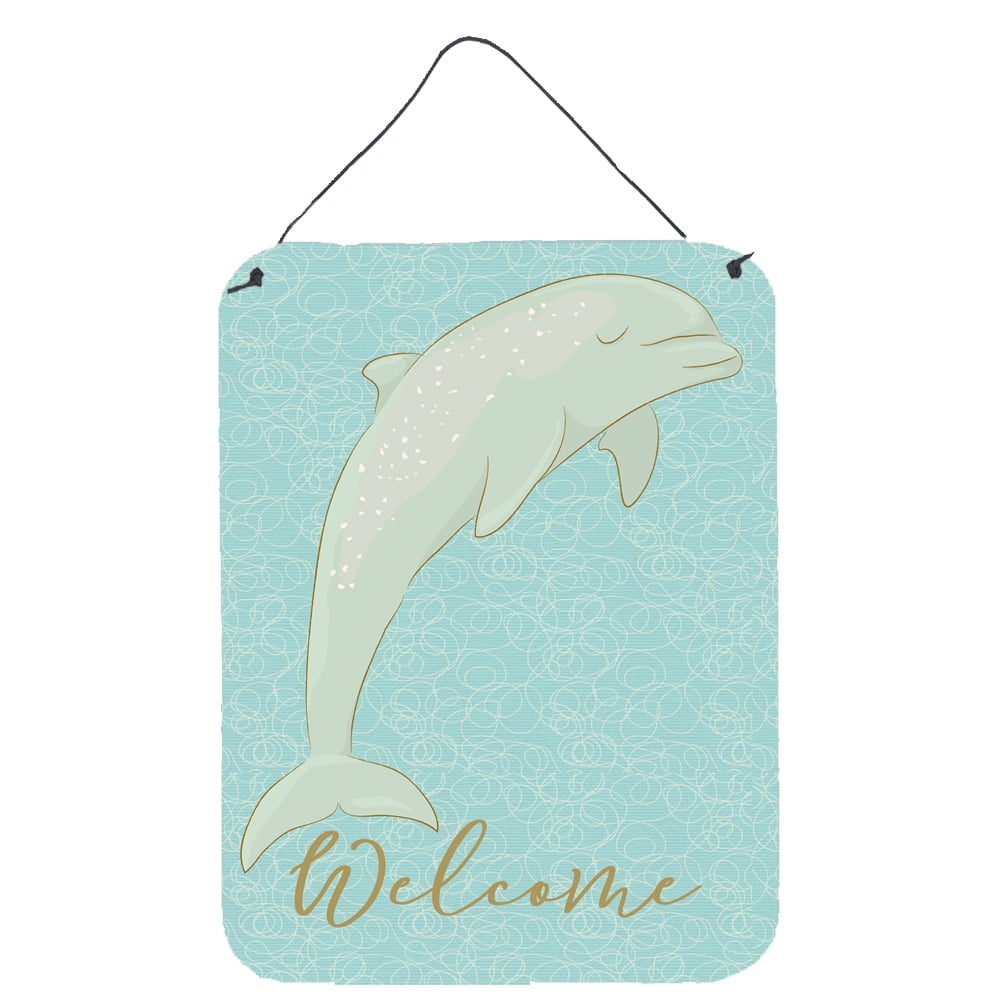 Dolphin Welcome Wall or Door Hanging Prints - 8 x 12 in.