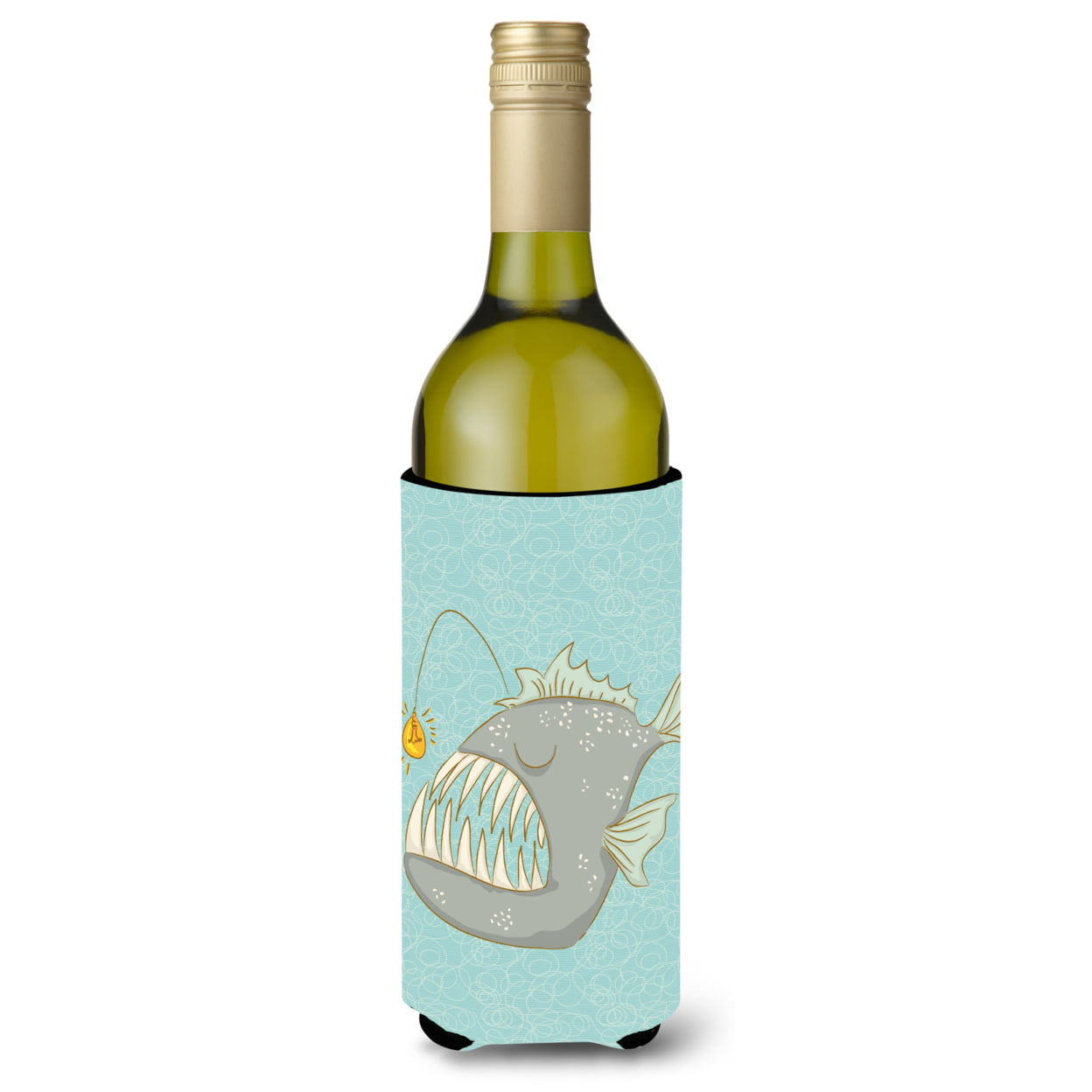 Picture of Carolines Treasures BB8567LITERK Frog Fish Wine Bottle Beverge Insulator Hugger
