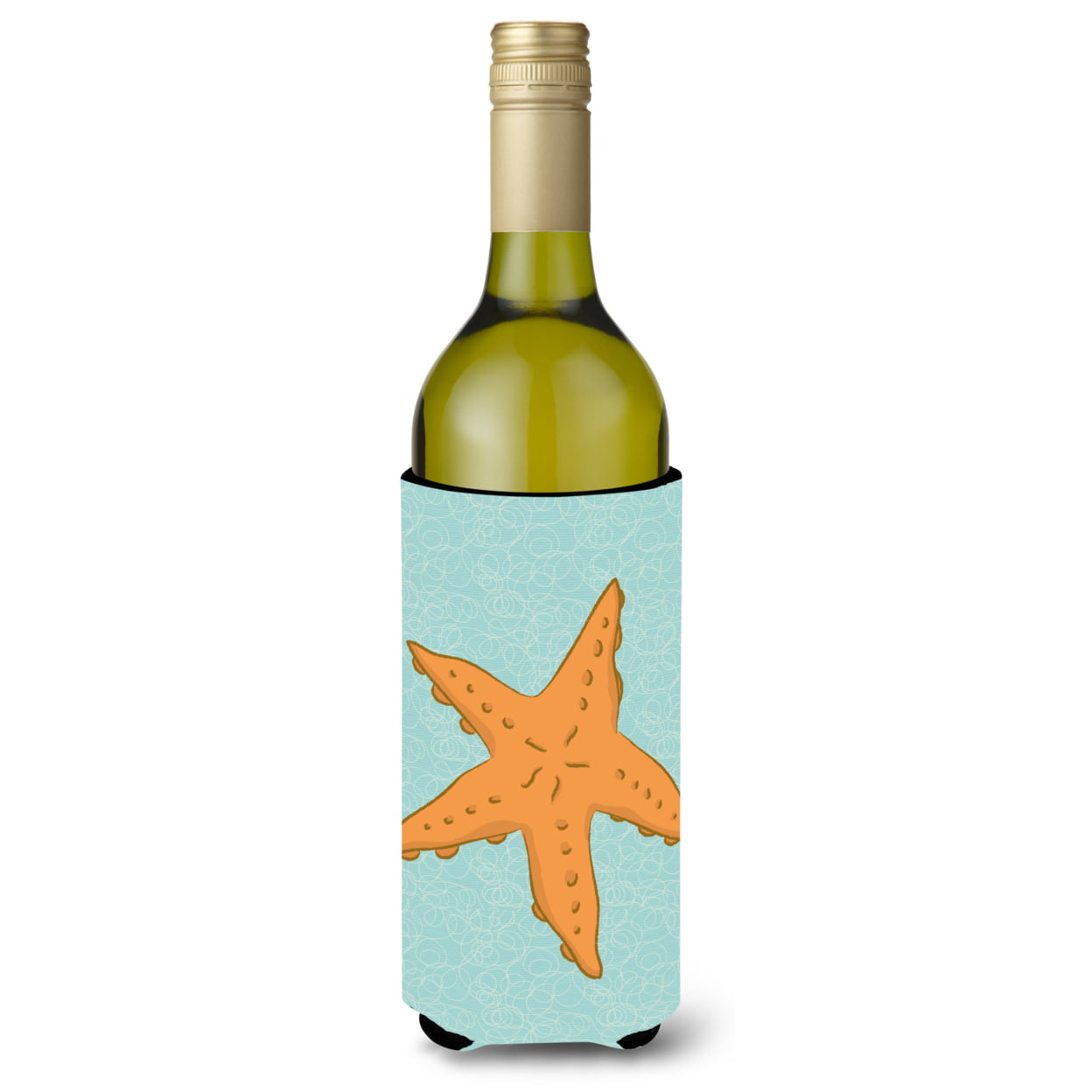 Picture of Carolines Treasures BB8572LITERK Starfish Wine Bottle Beverge Insulator Hugger