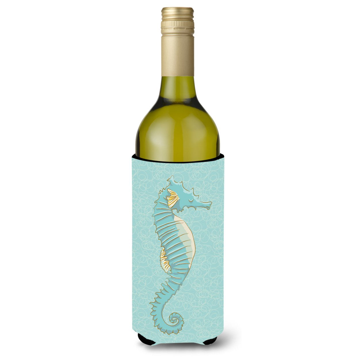 Picture of Carolines Treasures BB8575LITERK Seahorse Wine Bottle Beverge Insulator Hugger