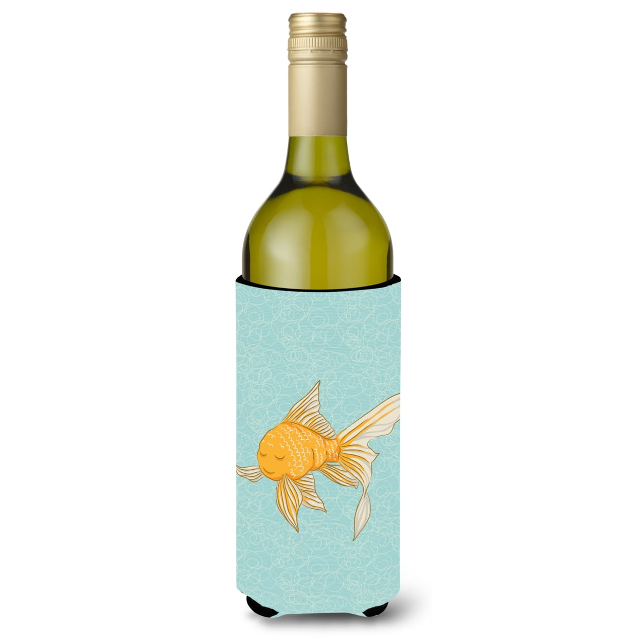 Picture of Carolines Treasures BB8579LITERK Gold Fish Wine Bottle Beverge Insulator Hugger