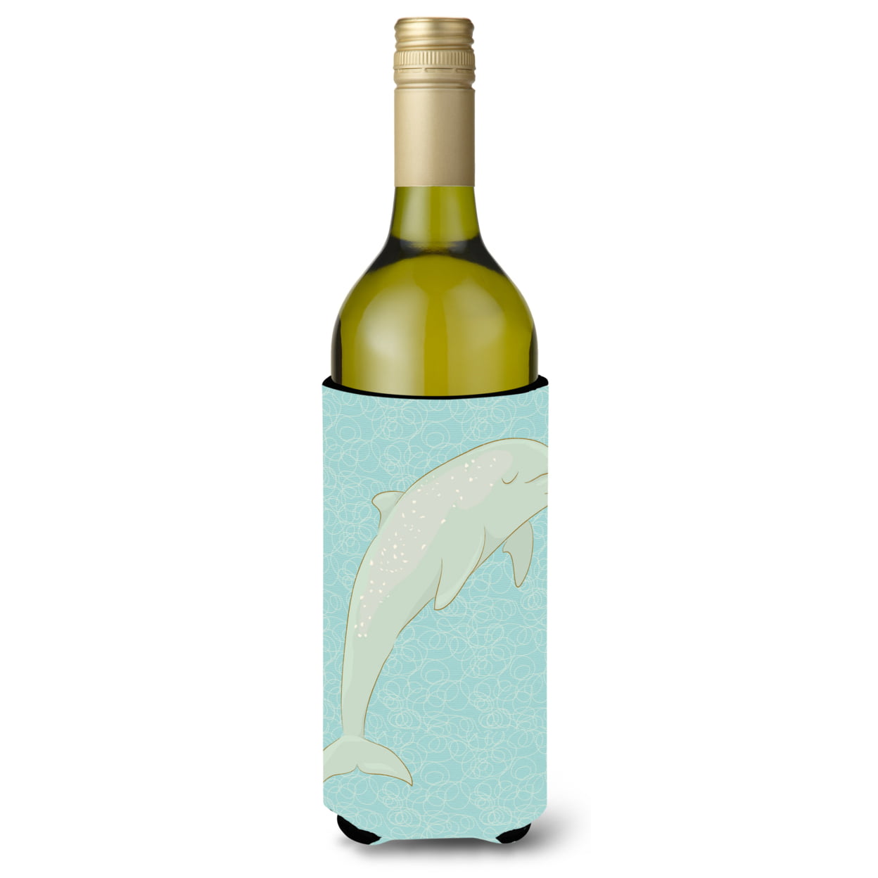 Picture of Carolines Treasures BB8581LITERK Dolphin Wine Bottle Beverge Insulator Hugger