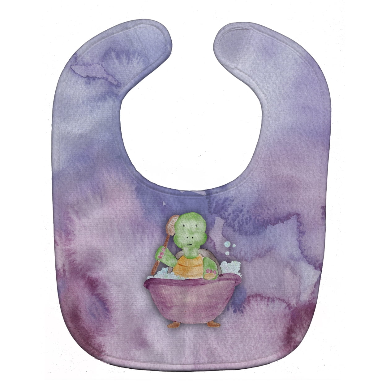 BB7344BIB Turtle Bathing Watercolor Baby Bib