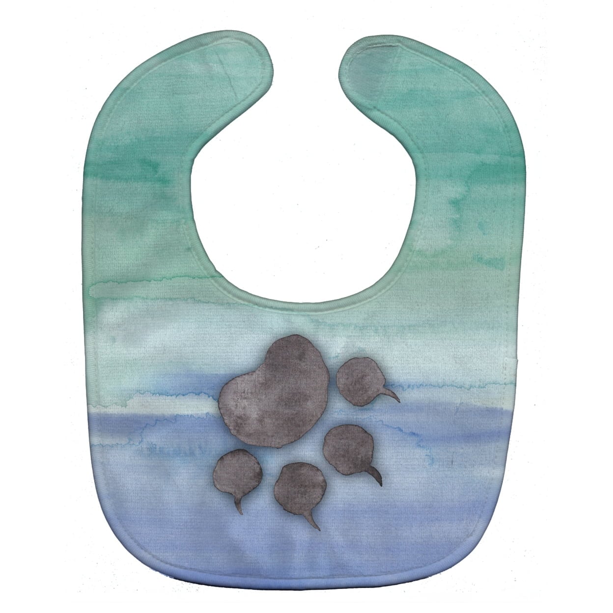 Cat Paw Watercolor Baby Bib