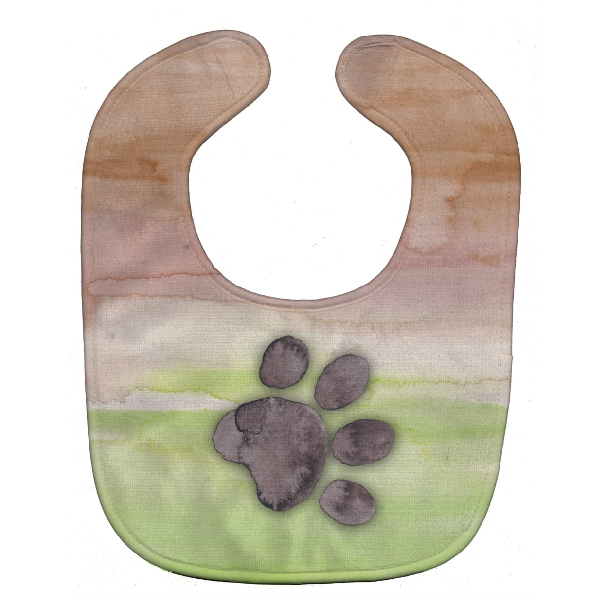 Dog Paw Watercolor Baby Bib