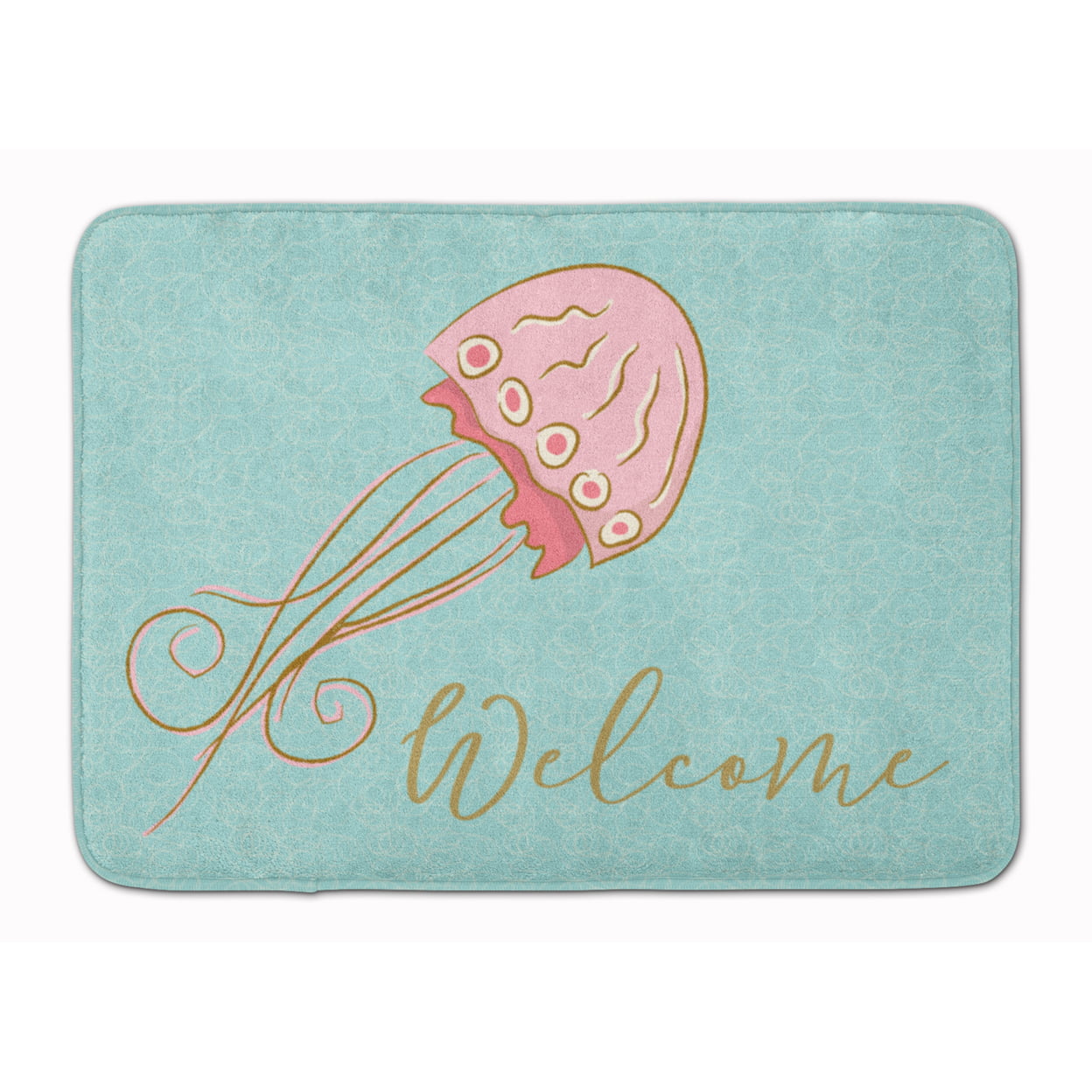 Jelly Fish Welcome Machine Washable Memory Foam Mat - Multi